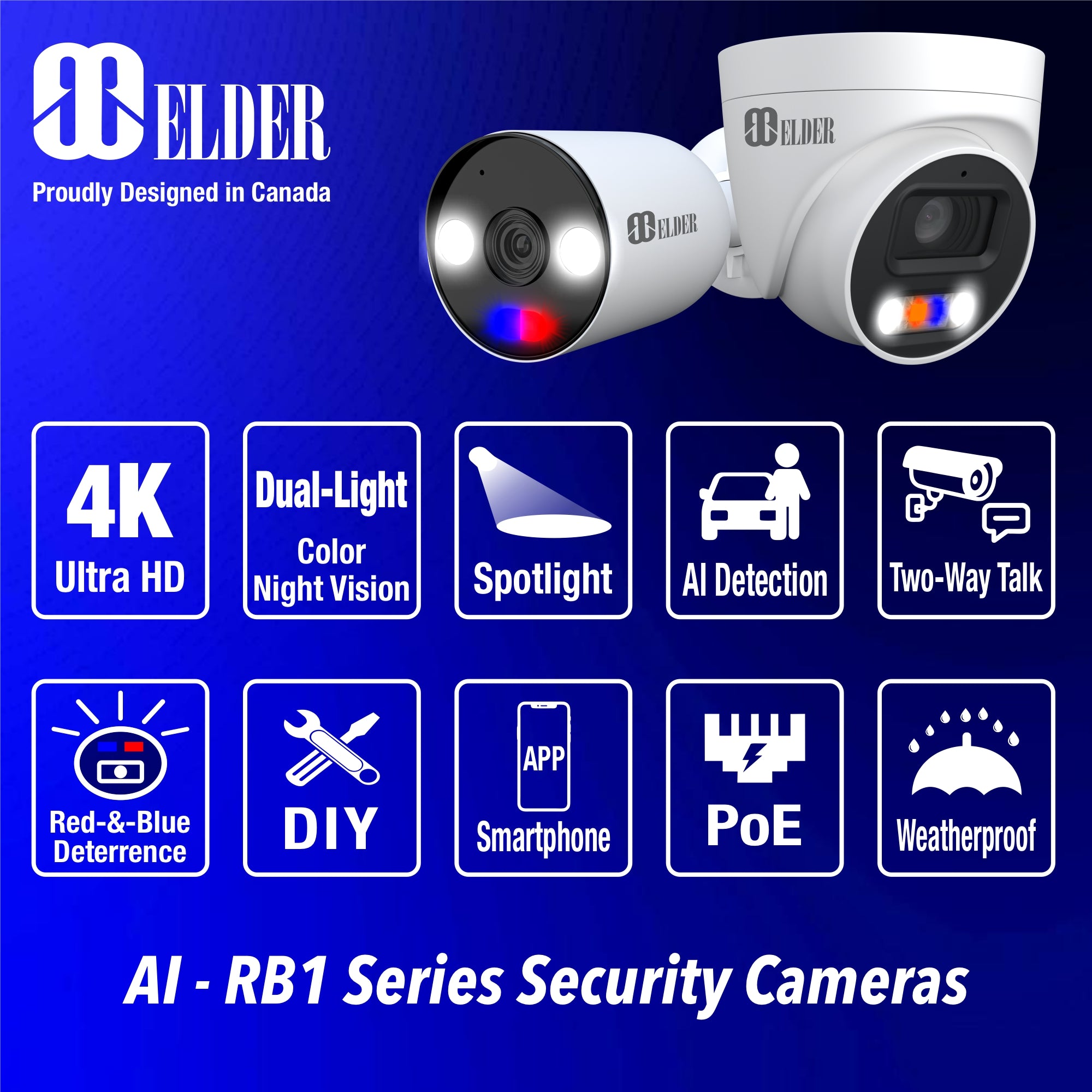 4K Security Camera System NVR PoE Wired Surveillance CCTV for Home Security and Business Security.