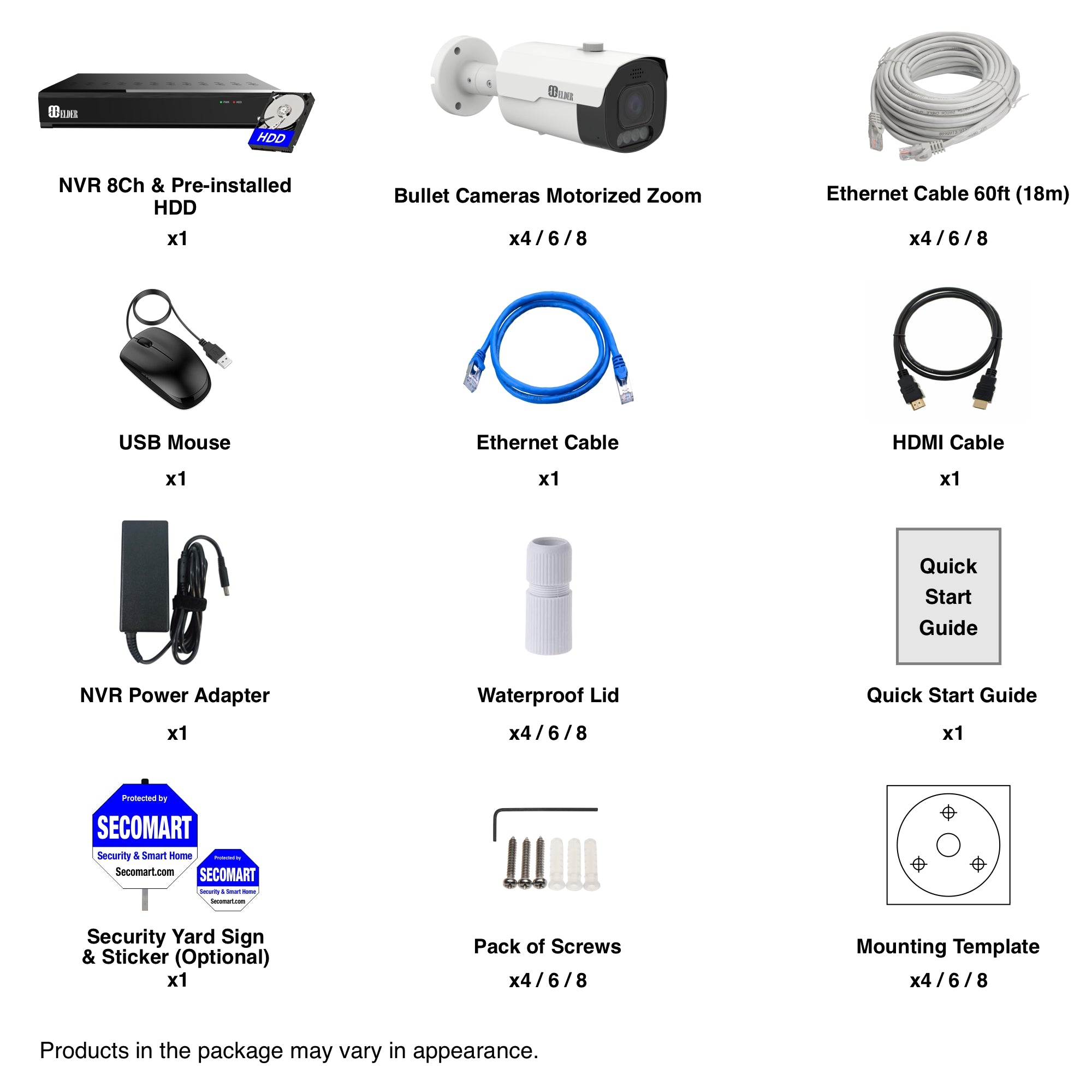 Surveillance Camera Kit and NocturnalVU Security Camera System Package