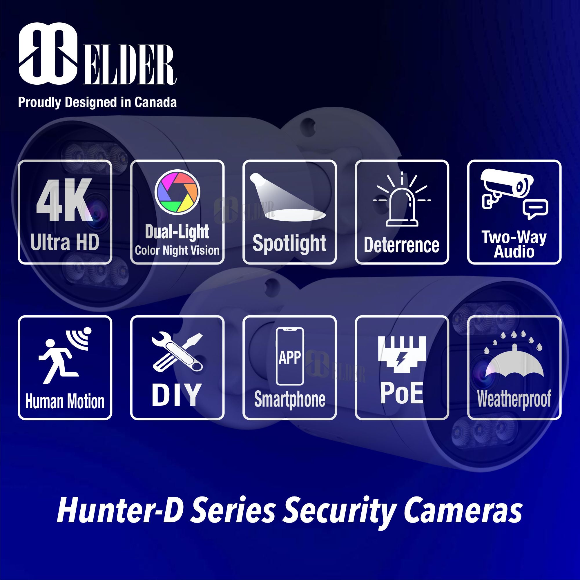 NVR 4K Security Camera System PoE AI Powered Outdoor Spotlight Wired