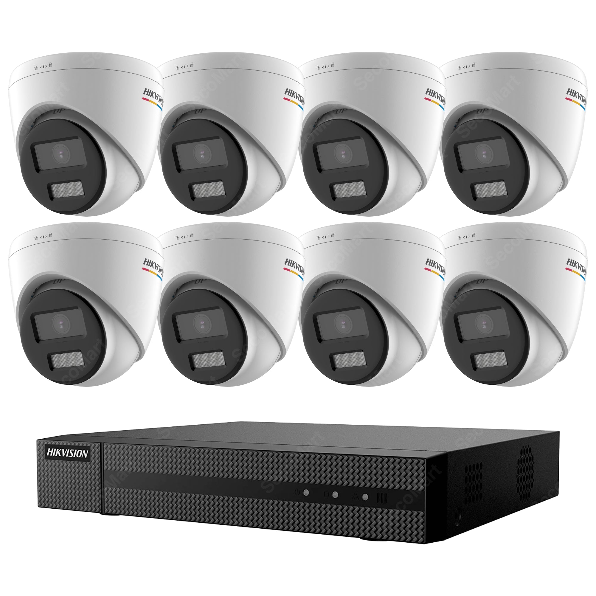 Hikvision EKI-K82T48C ColorVu PoE IP 4K Security Camera System, 8-Camera Surveillance Kit