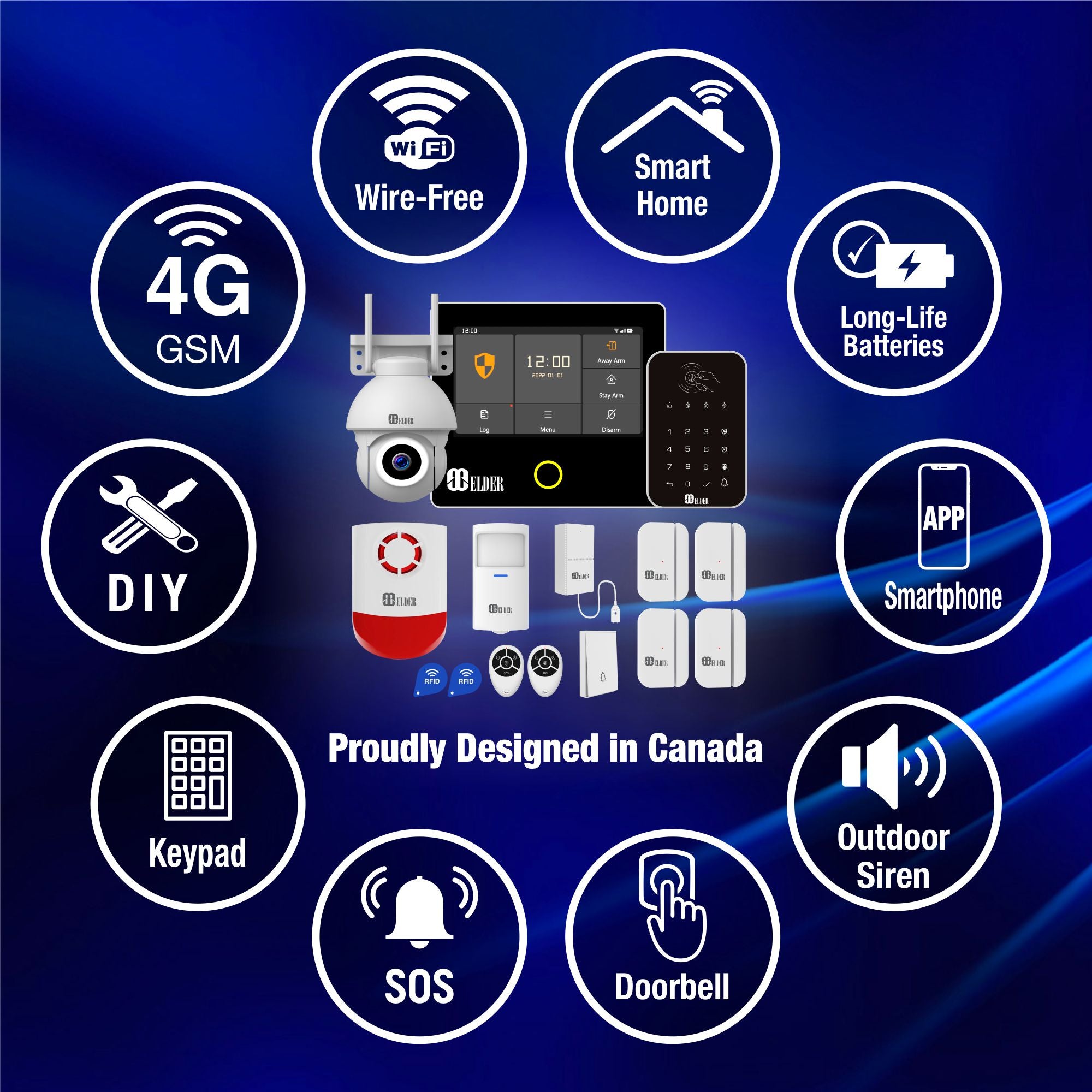 Home Alarm System with Security Camera Wireless