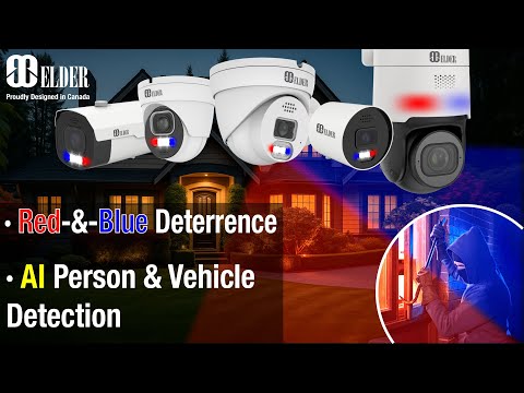 12MP Security Cameras with AI Smart Detection, Person Detection and Vehicle Detection, and Red and Blue Active Deterrence Light and Siren