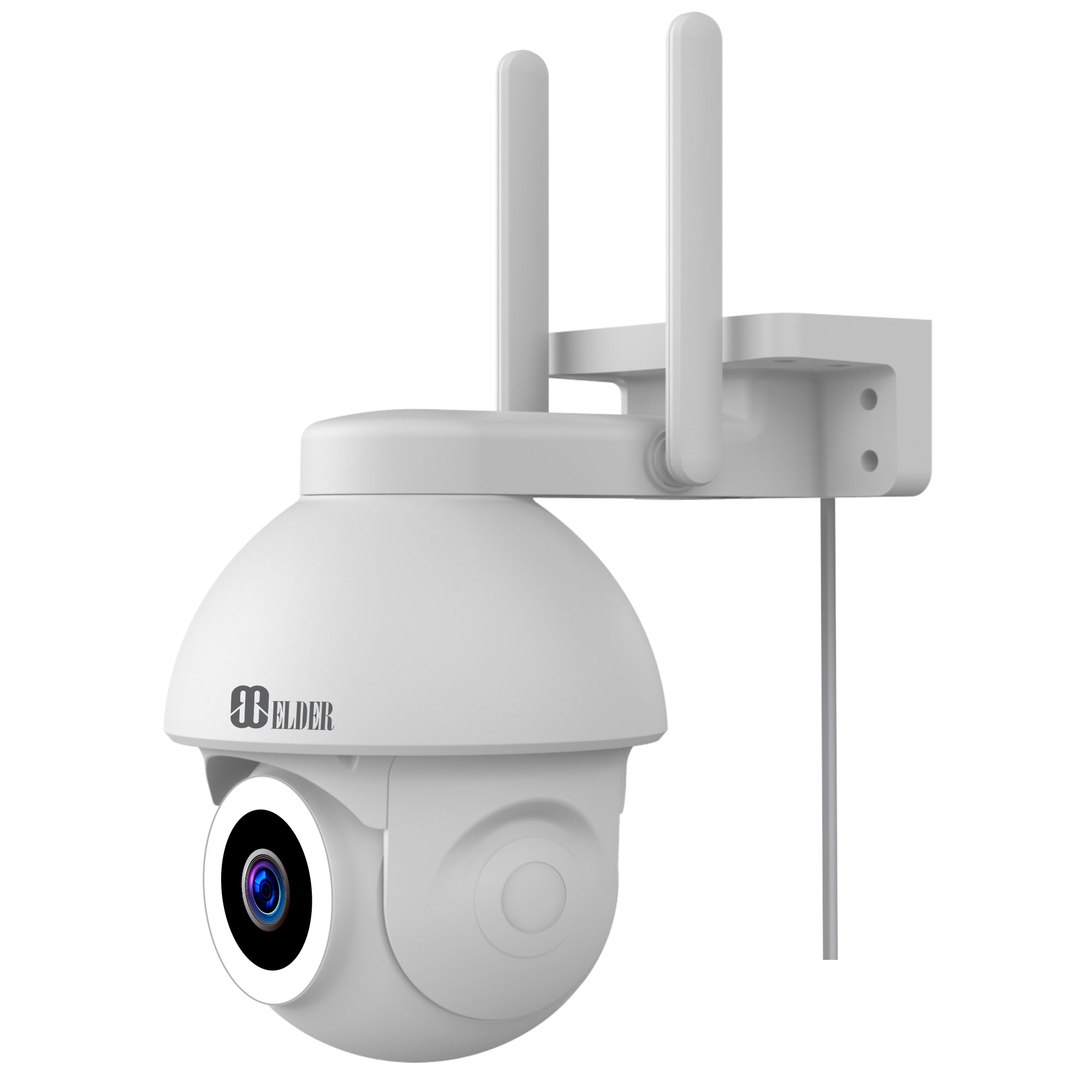 Elder WiFi Security Camera 2K+ Outdoor 2pcs PTZ 64GB Semi Wireless, DIY Smart Home AI Human Motion, Spotlight Deterrence & Color Night Vision, Works with Hey Google & Alexa