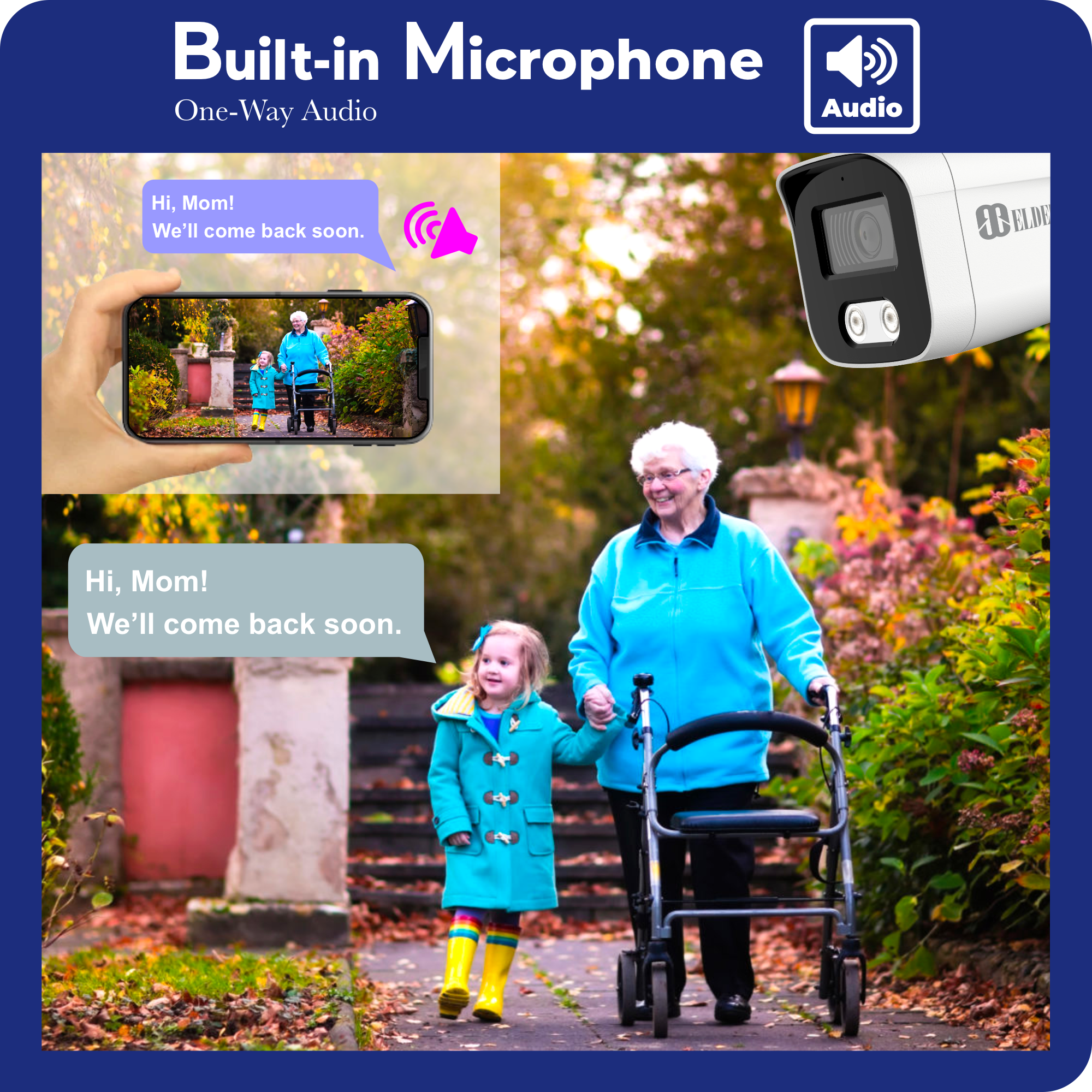 4K Security Camera System Color Night Vision Spotlight, DVR Surveillance Kit Outdoor Wired DIY, Listen-in Audio, 4-Camera Bullet