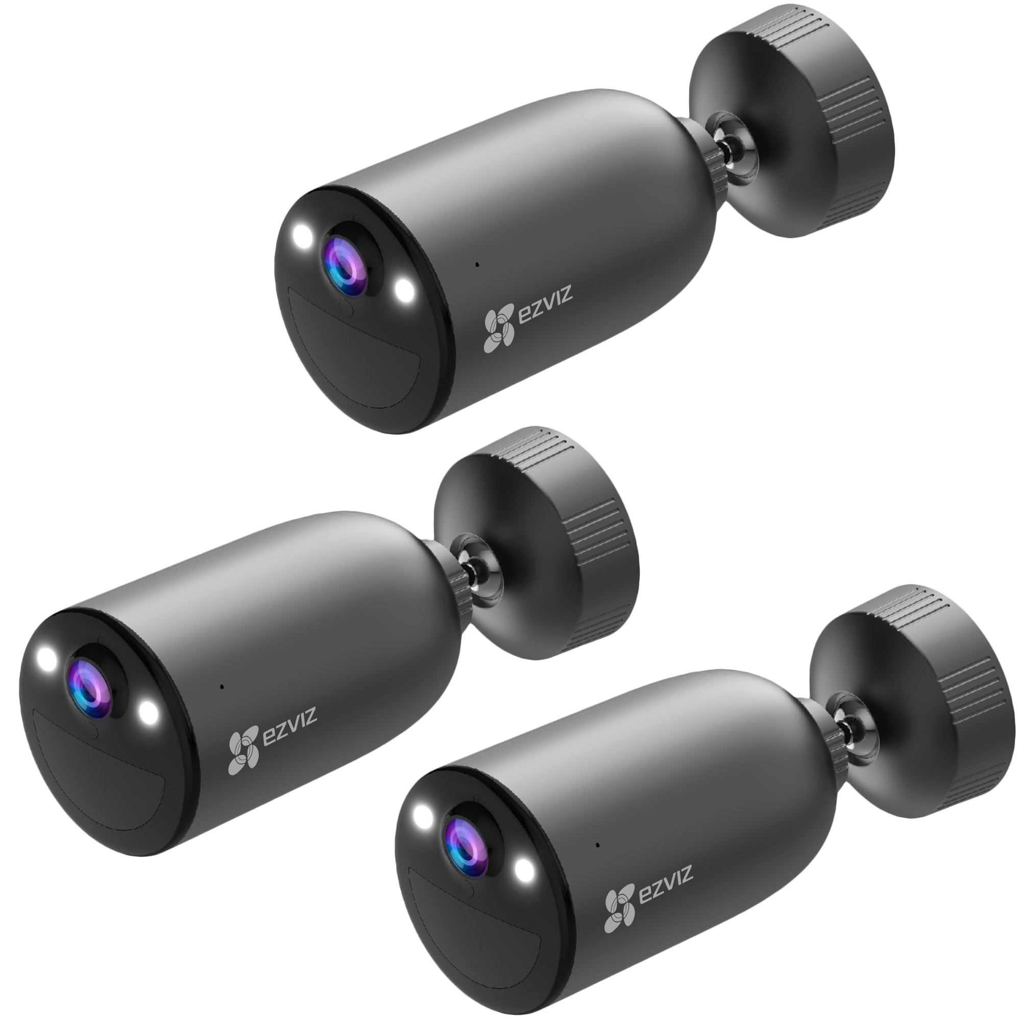 Ezviz Wireless Security Camera Outdoor 2K WiFi Battery 3pcs, Wire-Free