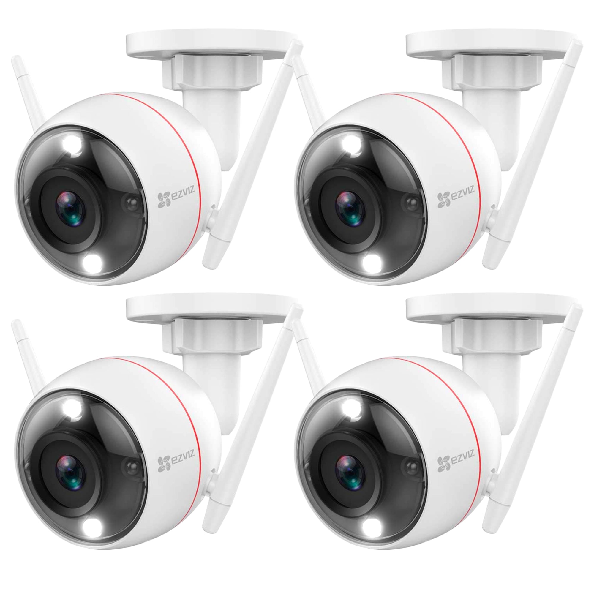 Ezviz Wireless Security Camera Outdoor 2K WiFi 4pcs, Spotlight Activ