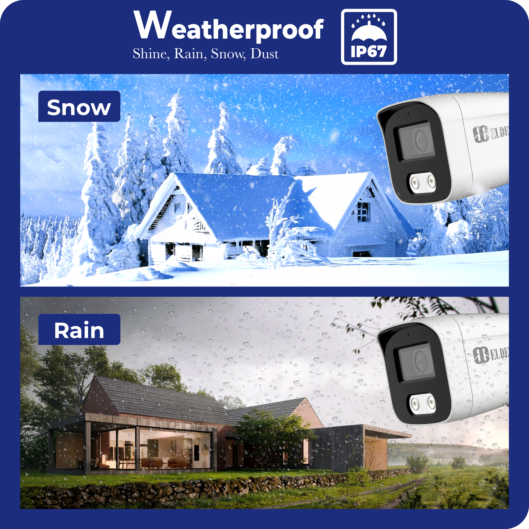 4K Security Camera System Color Night Vision Spotlight, DVR Surveillance Kit Outdoor Wired DIY, Listen-in Audio, 4-Camera Bullet