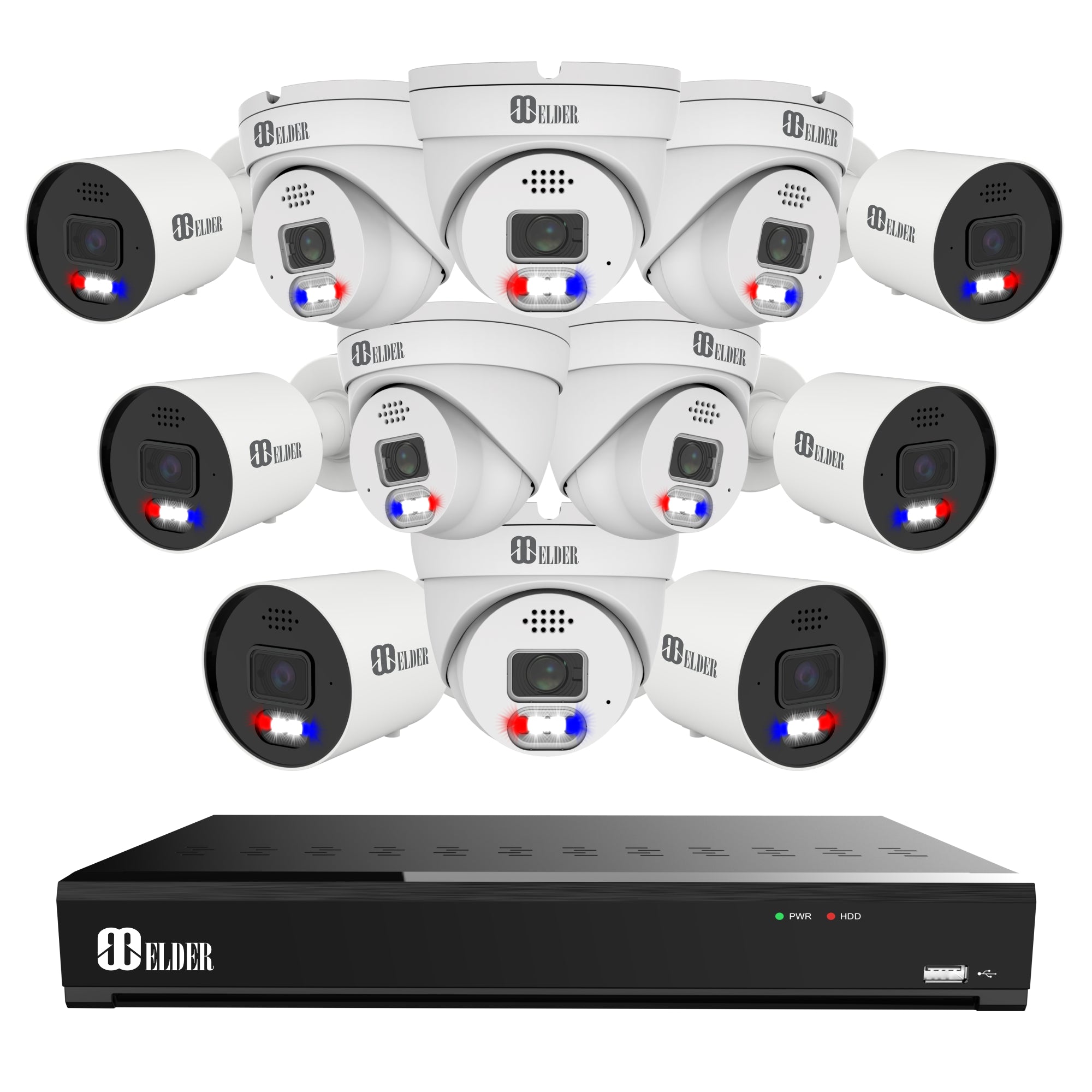 NVR Security Camera System with 16-channel 12MP NVR
