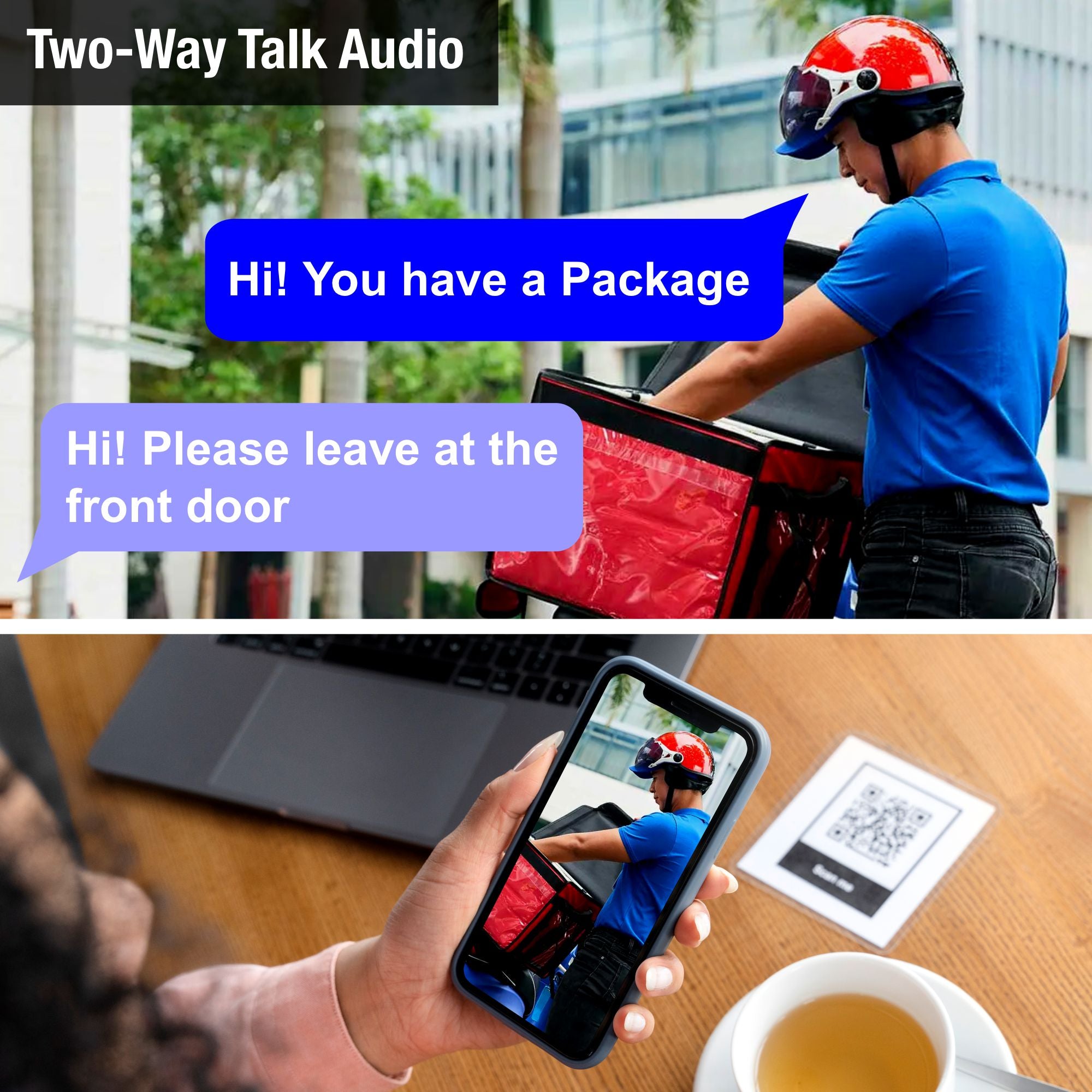 Security Cameras with Two-Way Audio Talk and Speaker