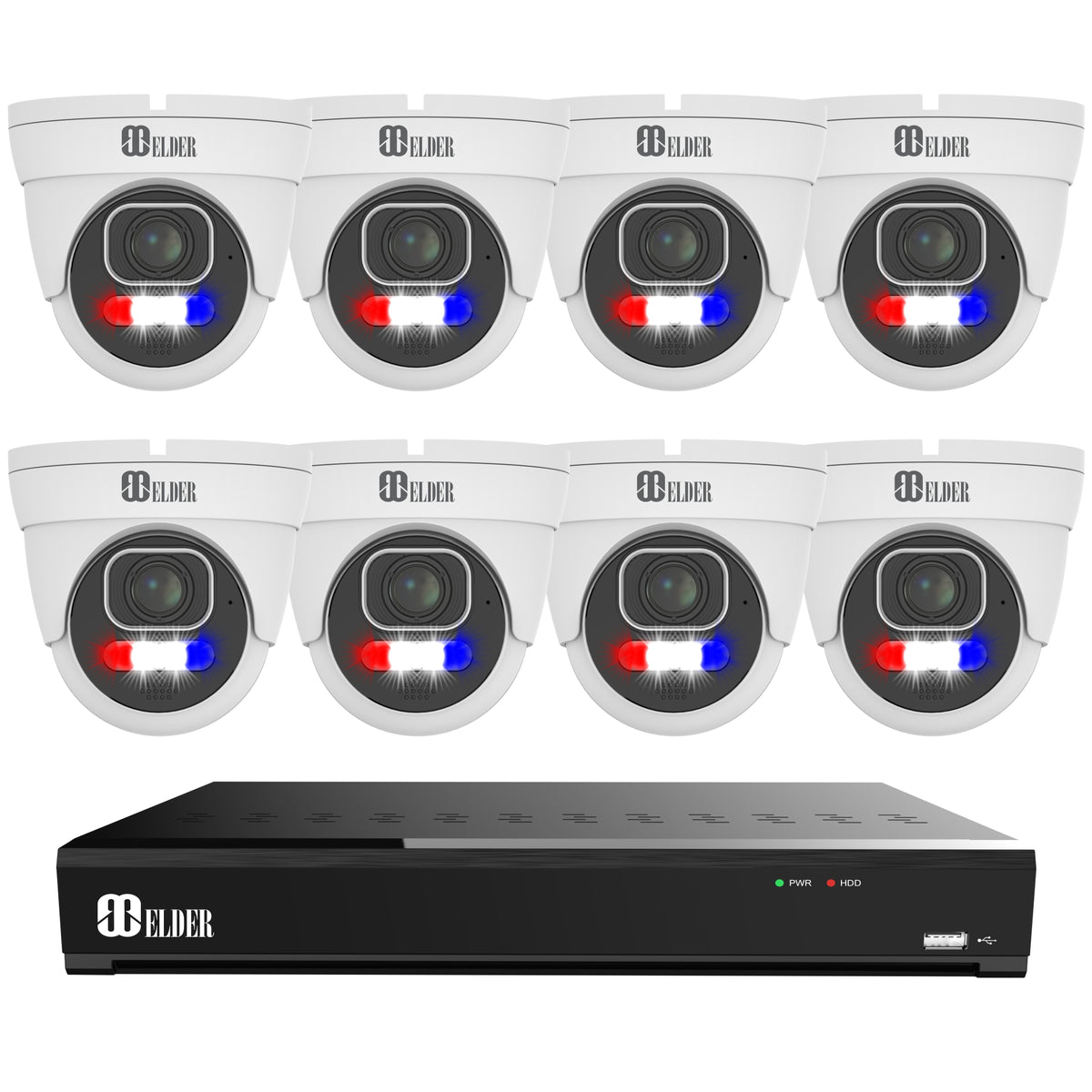 Nvr Color Box Elder AI Security Camera System Motorized 12MP NVR 16Ch PoE, 4K Camera