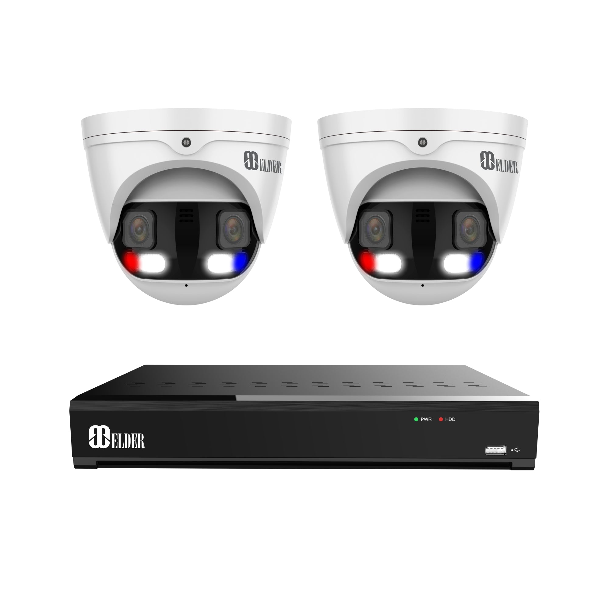 Elder AI Panoramic 8K Security Camera System, Dual Lens Cameras 30FPS