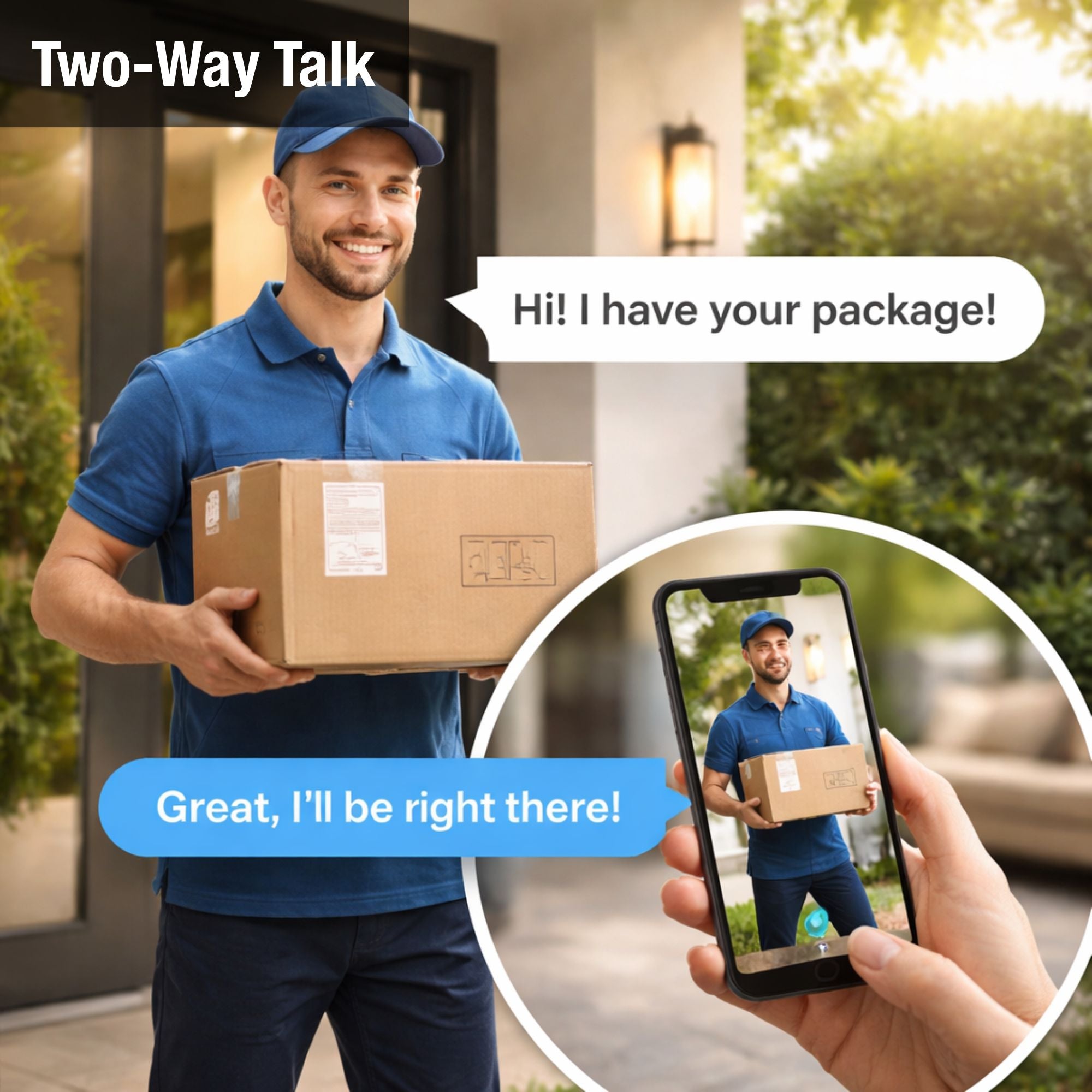 Dual Lens Security Camera with Two-Way Talk 