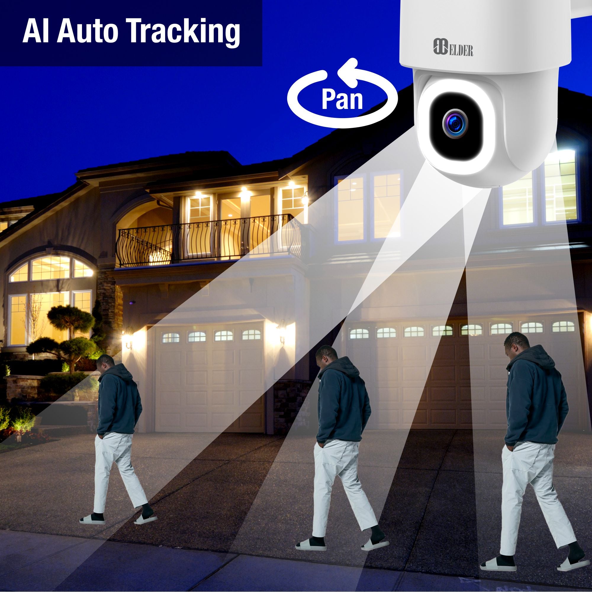 PTZ Security Camera 4K with Smart Auto Tracking