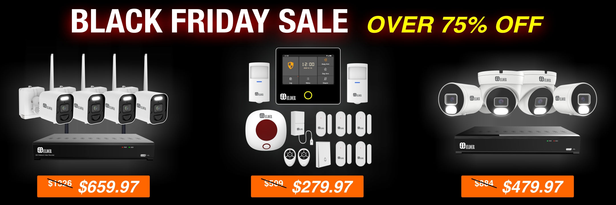 Black Friday Sale for Security Camera System and Home Alarm System and Home Security System