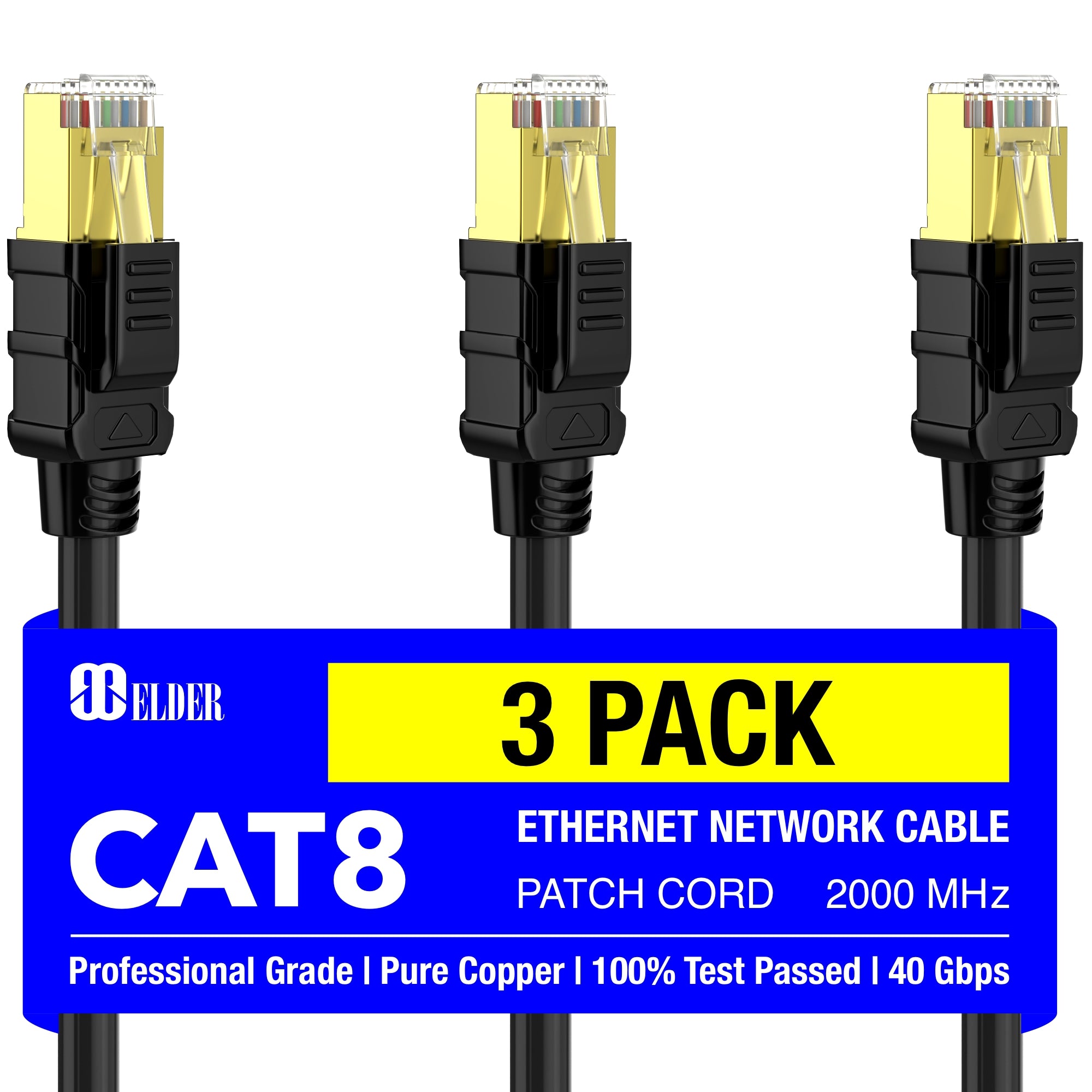 Cat8 Ethernet 10ft 3m Cable Network Cable 10 Feet 3 Meter Patch Cord LAN Internet RG45 Cable