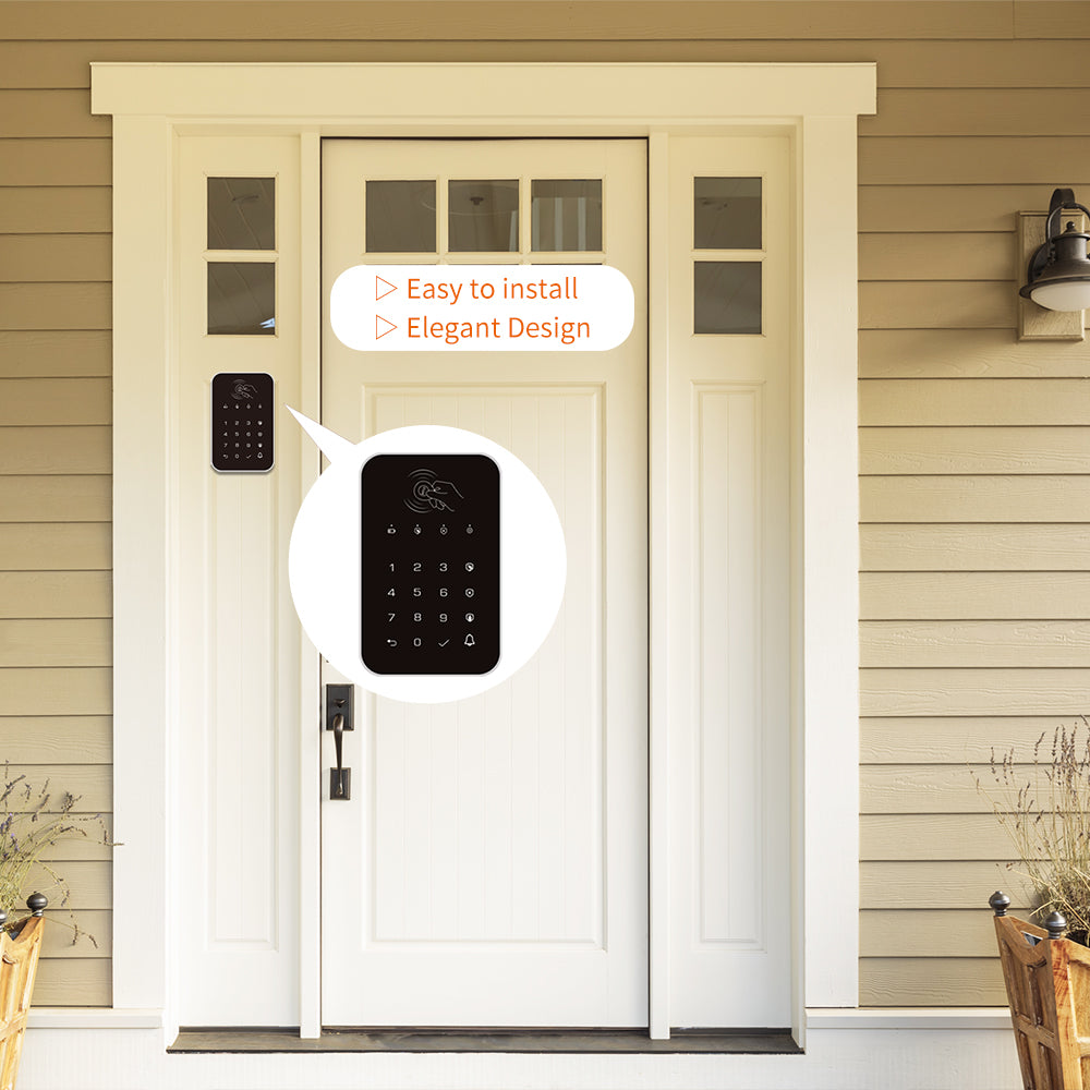 Keyppad Security System Keypad Alarm WiFi with RFID Tags, WiFi Keypad with Touch Screen & RFID