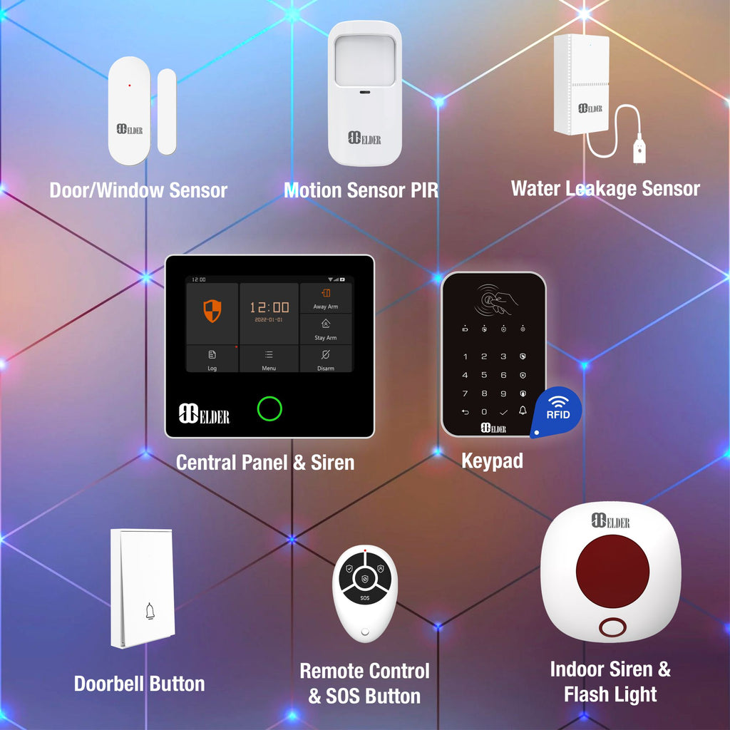 Top Alarm Strobe Siren Alarm WiFi Indoor, Sound & Flashing Light for Home Alarm