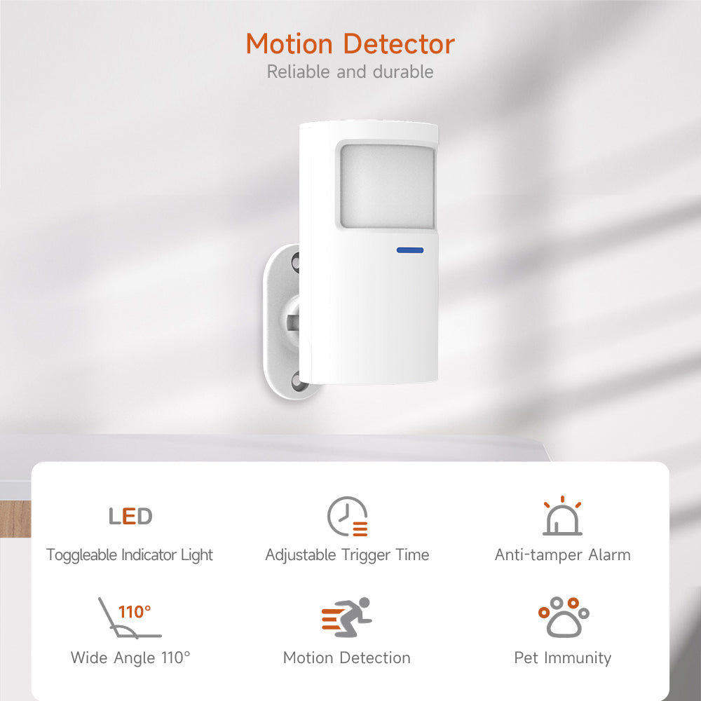 Motion Sensor PIR WiFi Battery Wireless, Pet Friendly & Wide Angle, Mo