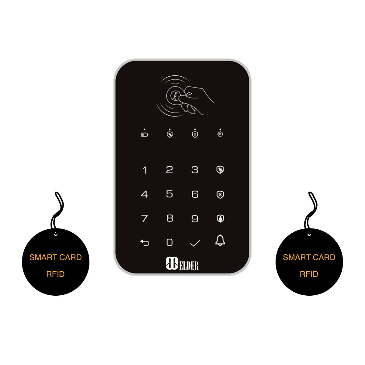 RFID Tag x2 Pack Add-On for Elder Alarm System Security and Smart Home