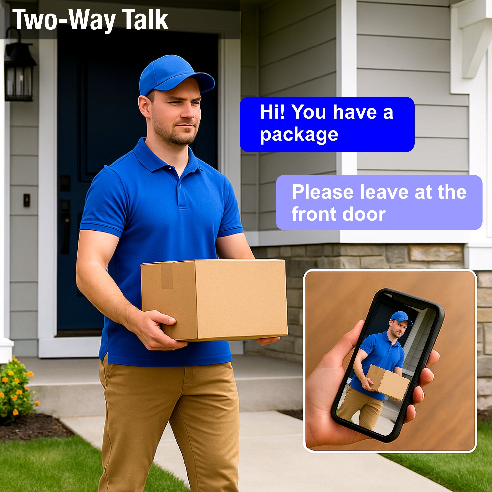 Home Security Camera System with Two Way Audio Talk and IP Cameras with Microphone and Speaker