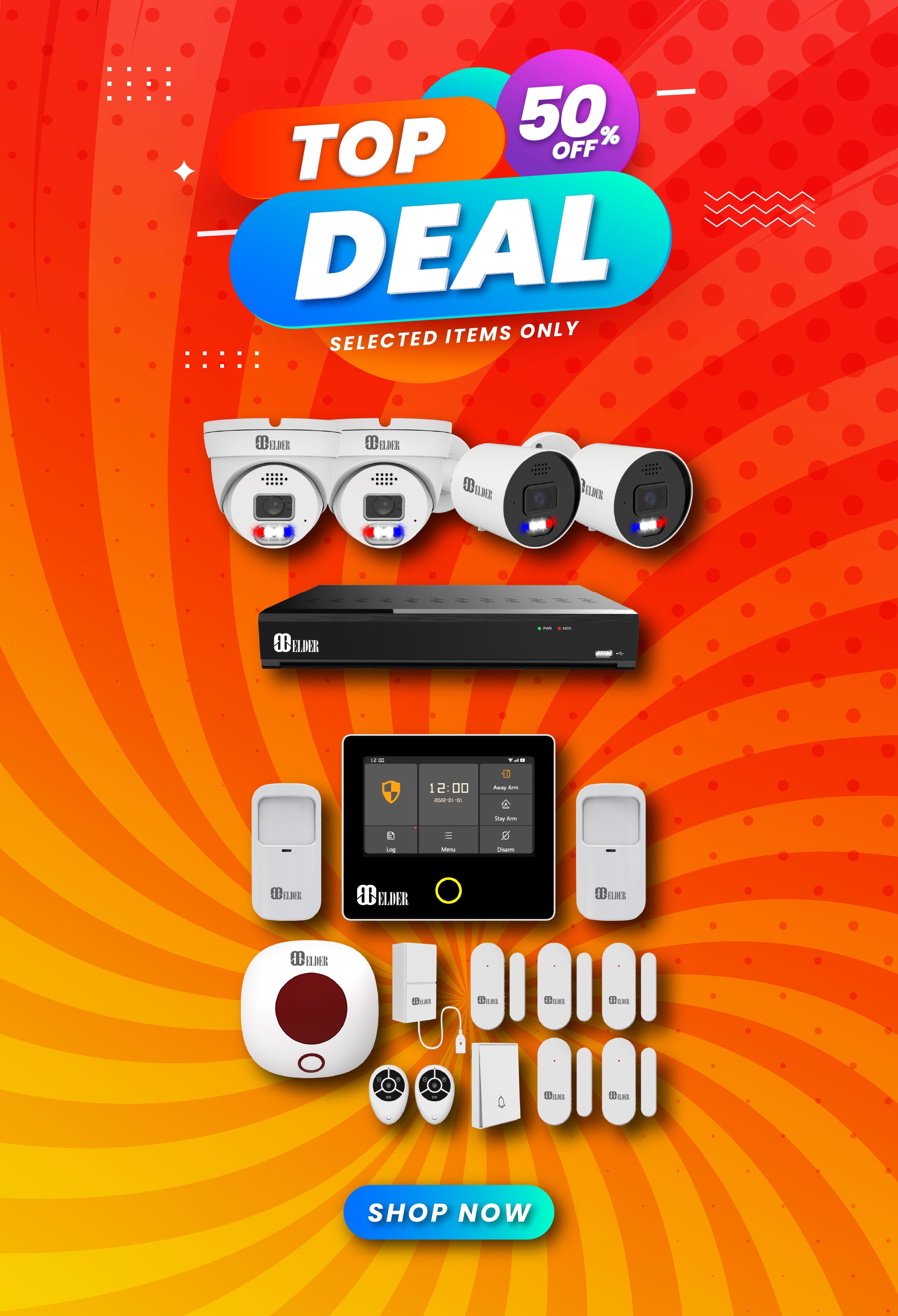 Top Deal Event on Security Camera, Security System, Surveillance Camera, Home Alarm System, and Smart Home Security.