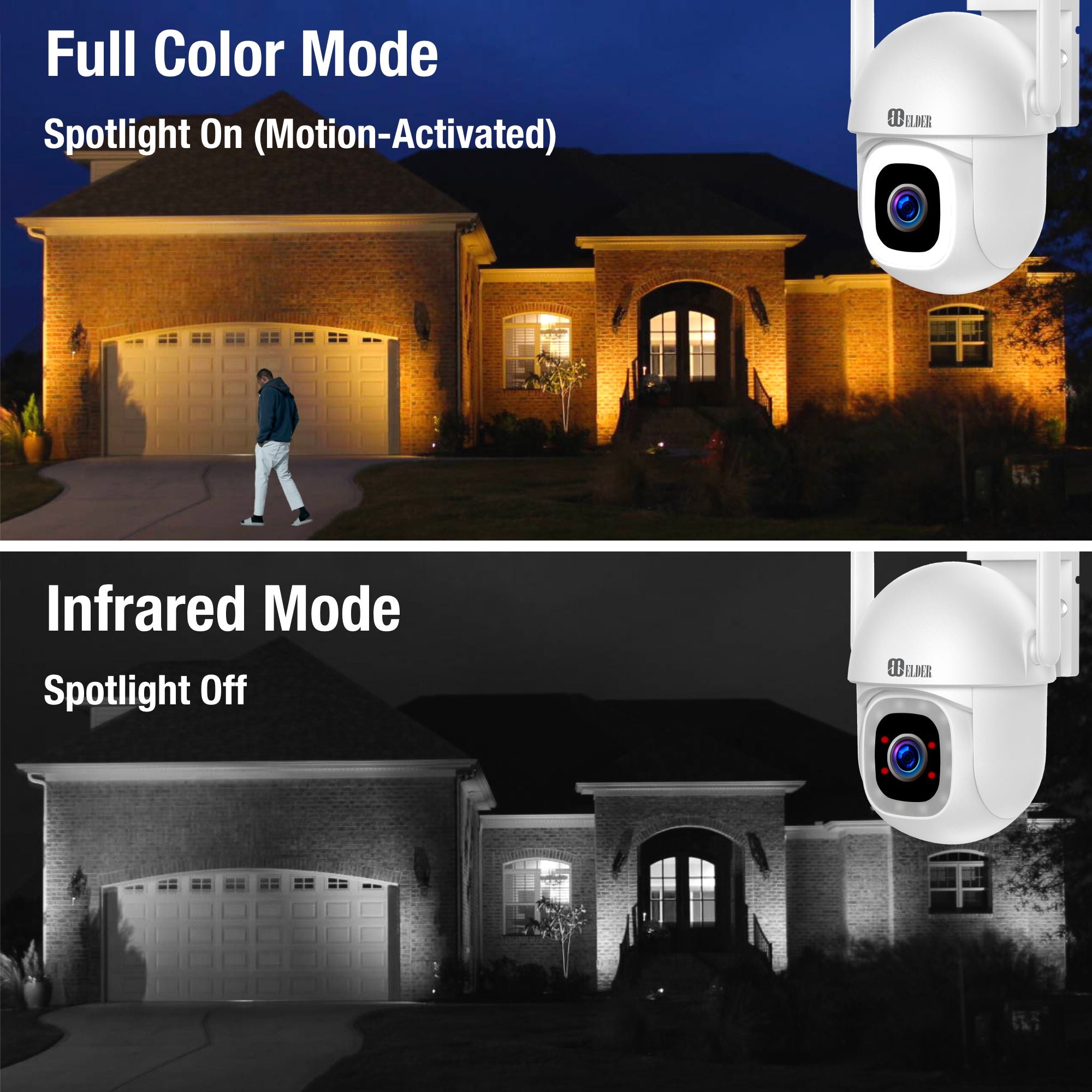 Wireless Surveillance Camera with Color Night Vision Spotlight Security Camera