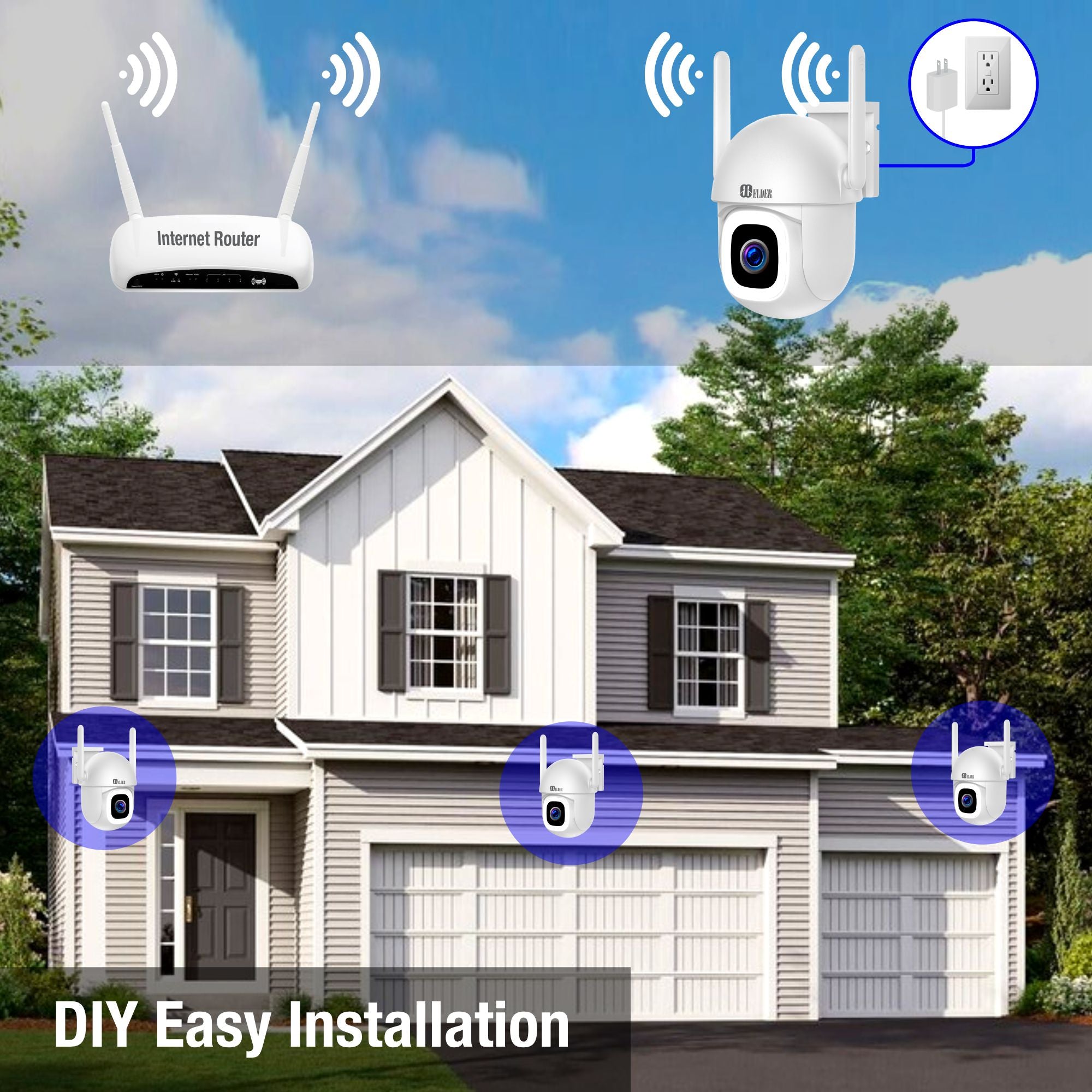 DIY Surveillance WiFi Easy to Install Security Camera