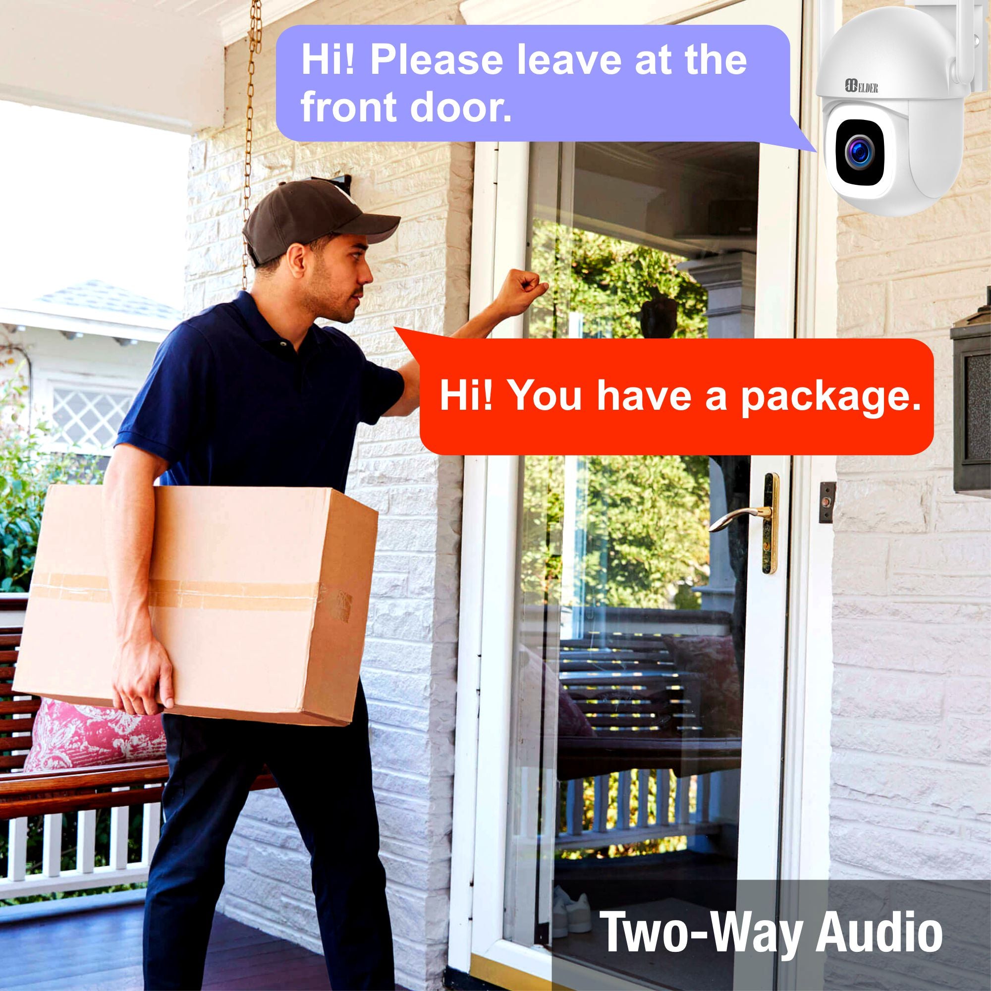 PTZ Security Camera with Two Way Audio Talk