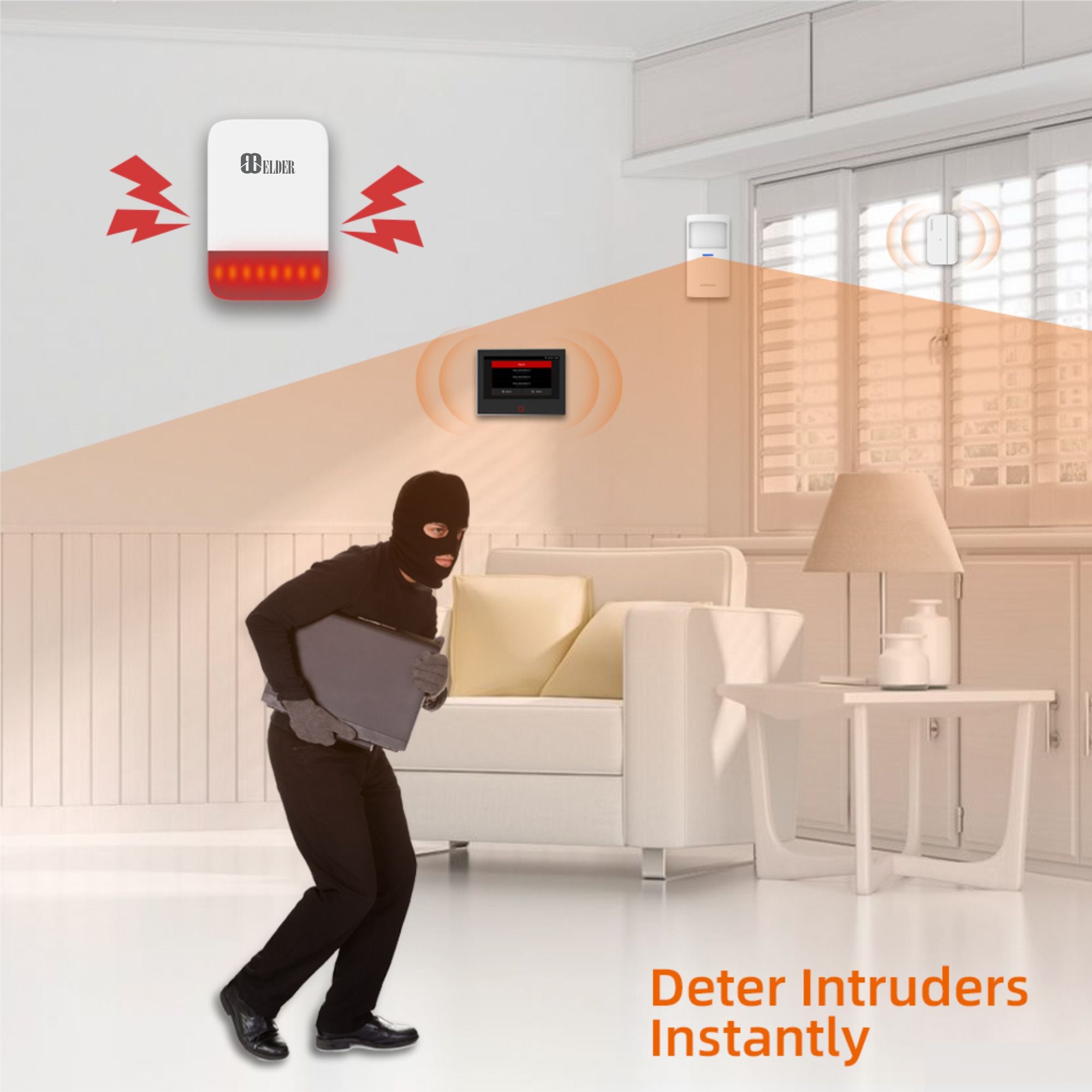 Alarm Security Siren WiFi with Flasher Light 