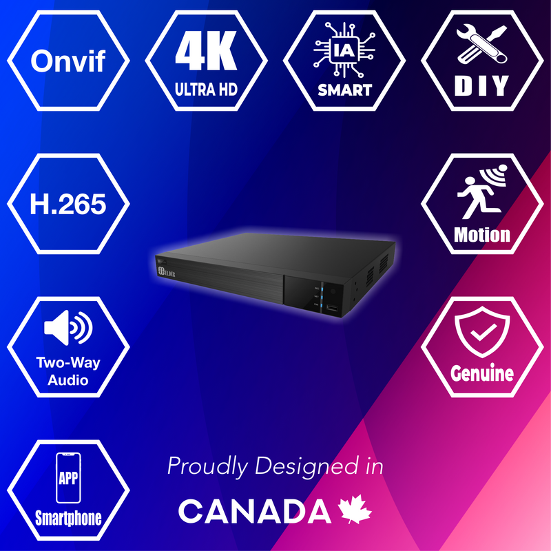 4K NVR Security 32-Channel Up to 8MP, Intelligent Features, Two-Way Audio & Onvif, NVR Surveillance Ultimate-I Series