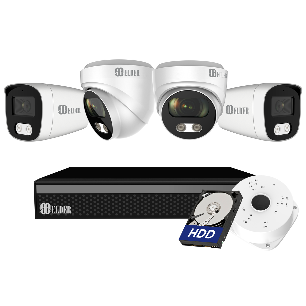 4K Security Camera System 8Ch PoE NVR 1TB - Certified Open Box, IP Sur