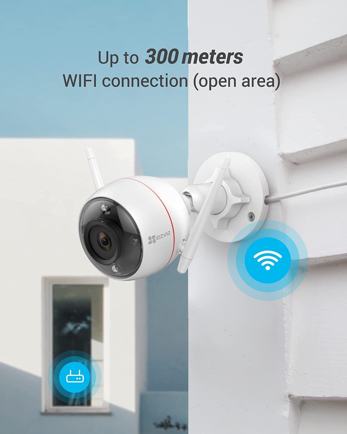 Ezviz Camera 2K WiFi & Floodlight Camera Wireless, Wireless Security Camera Outdoor & Smart Home AI Human Detection & DIY Kit, Spotlight Color Night Vision & Two-Way Audio