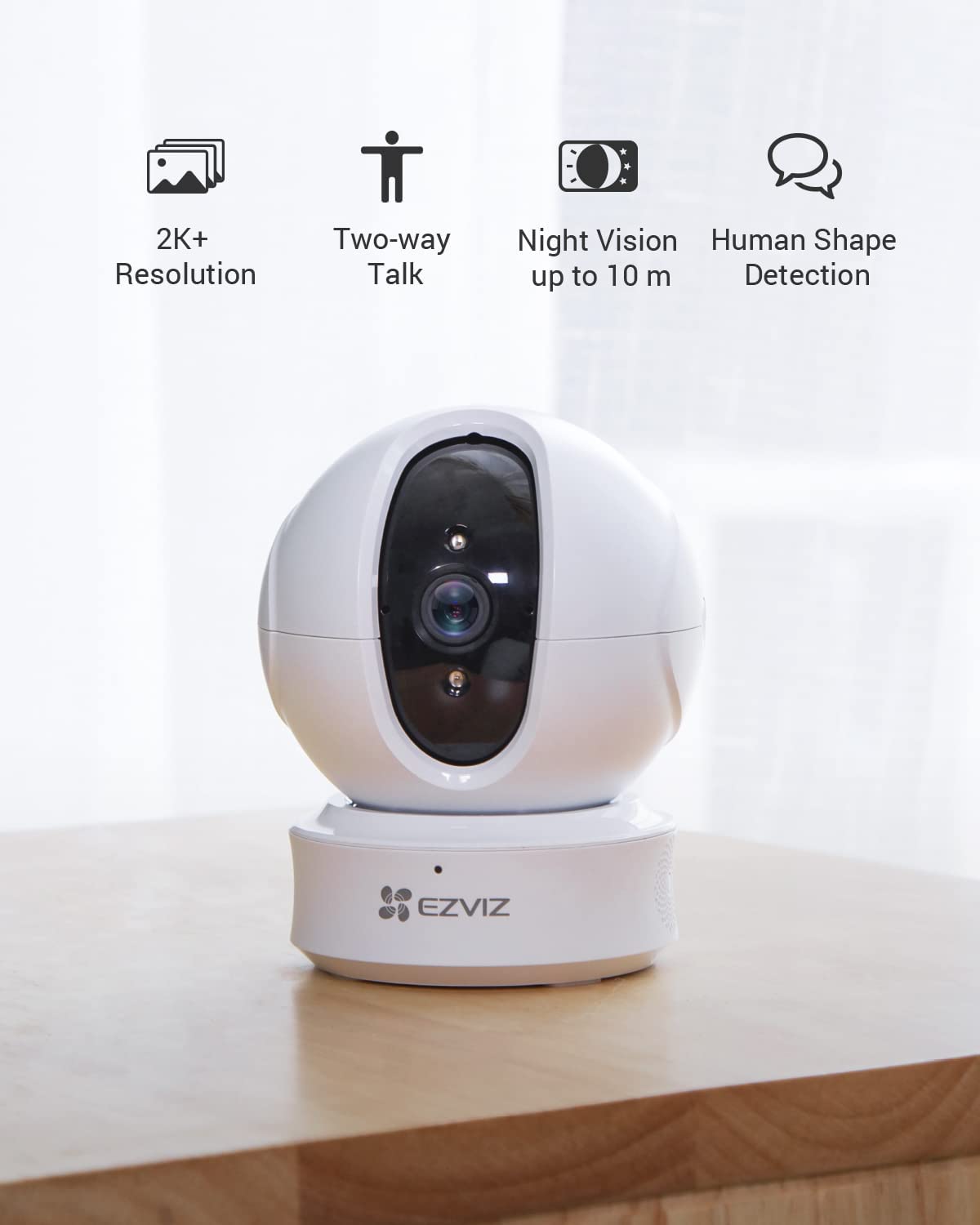 Ezviz Camera 2K WiFi Pan & Tilt Wireless Security Camera Outdoor, Smart Home AI Human Detection & DIY Kit Auto Tracking, Spotlight Color Night Vision & Two-Way Audio