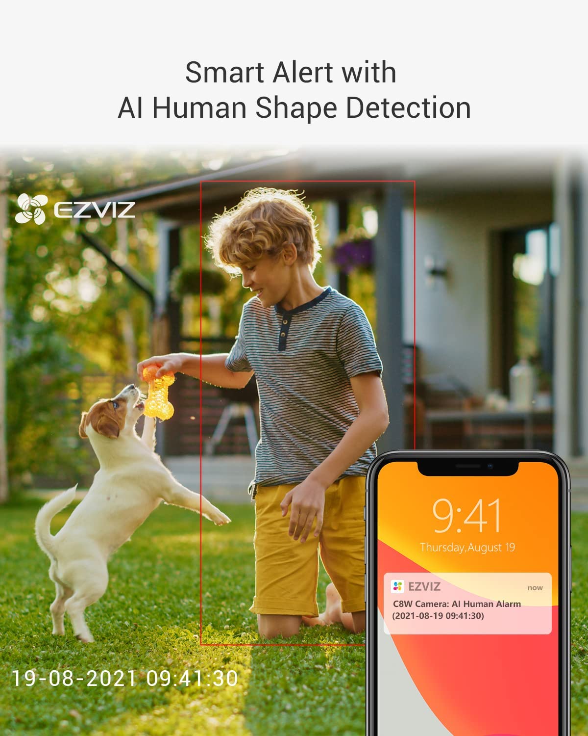 Ezviz Wireless Security Camera 2K WiFi Pan & Tilt Spotlight, Smart Home AI Person Detection & DIY Kit Active Defense, Color Night Vision & Two-Way Audio