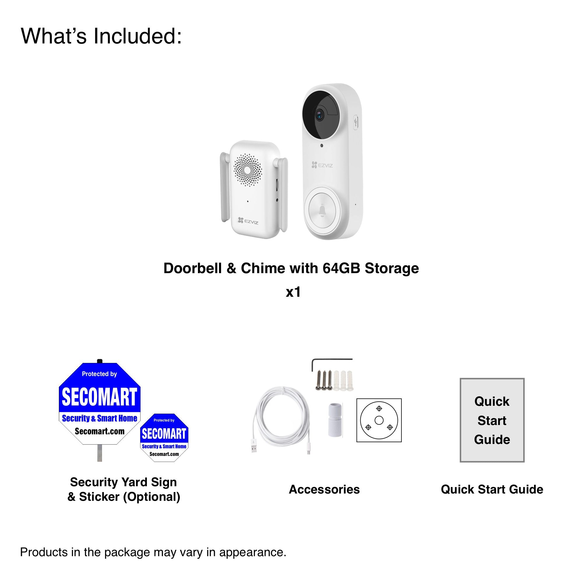 Ezviz Hikvision Doorbell With Chime Ezviz Doorbell Camera 2K+ 5MP