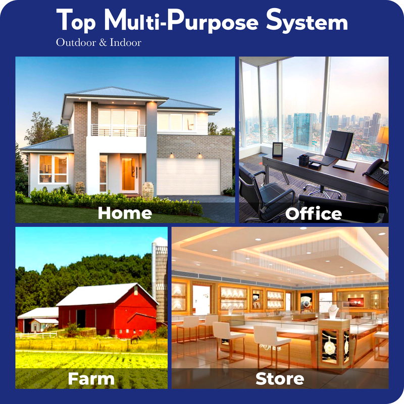 4K Wireless Security Camera System, WiFi Surveillance Cameras Outdoor DIY, Listen-in Audio, 4-Camera Bullet