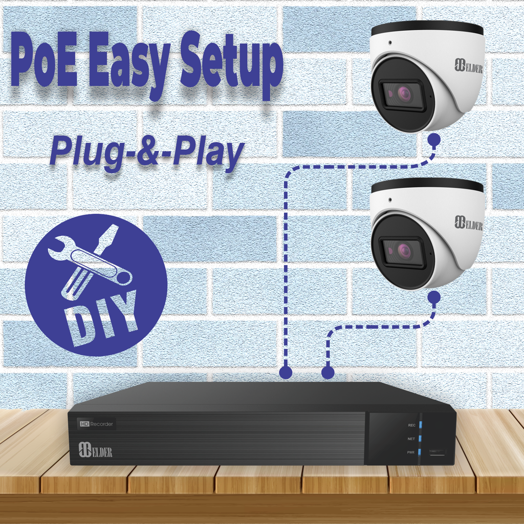 4K Security Camera PoE 8MP Network IP Surveillance Outdoor Wired, Sony